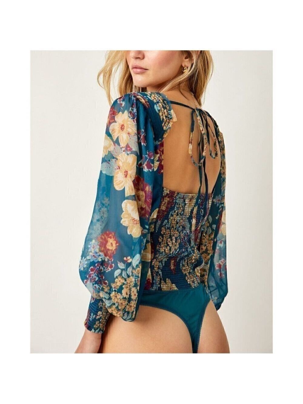 FREE PEOPLE Wanderlust Bodysuit / Jade Combo - Picture 5 of 7